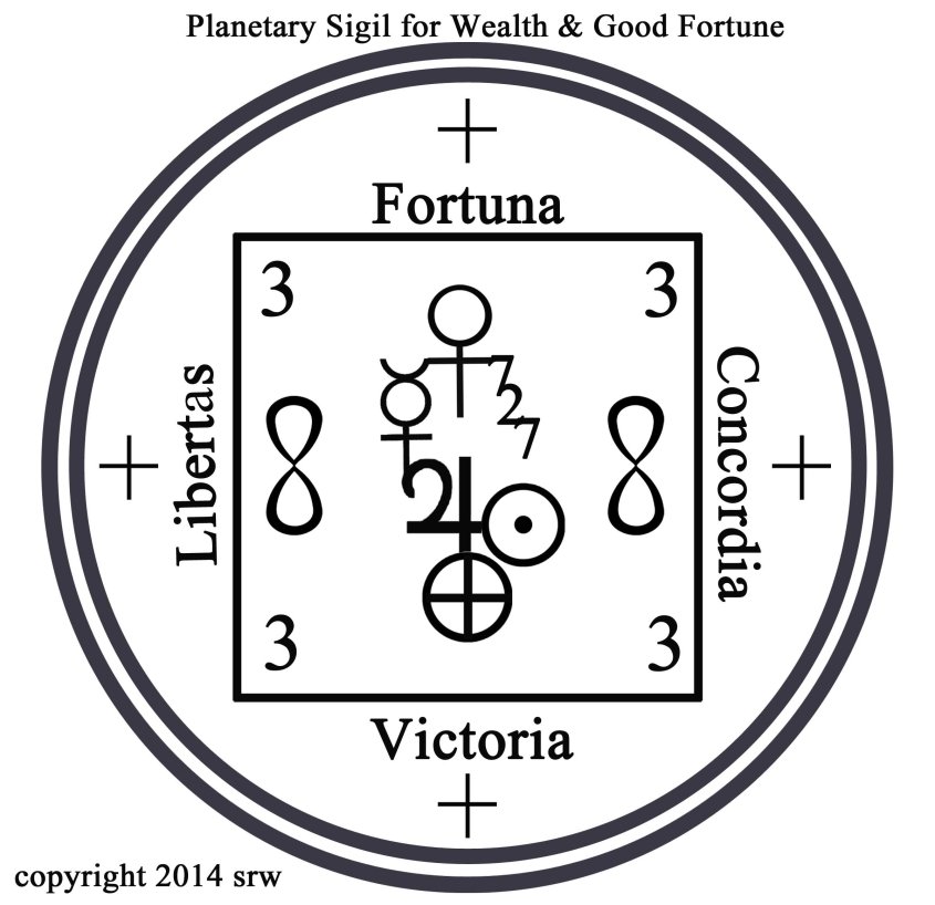 Planetary Sigil for Wealth and Good Fortune